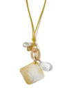 Maxine Charm Necklace ~ White MOP