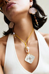 Maxine Charm Necklace ~ White MOP