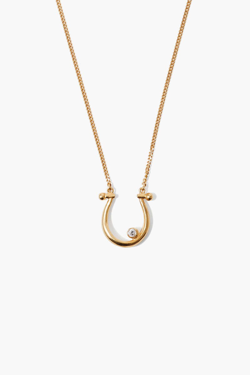 Single Diamond Necklace ~ Yellow Gold