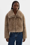Nova Faux Fur Jacket ~ Wolf