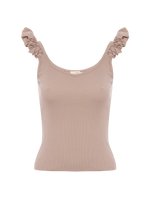 Celeste Tank W/ Bubble Straps ~ Tan