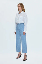 Penny Crop High Rise Wide Leg ~ Frost Blue