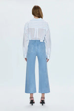 Penny Crop High Rise Wide Leg ~ Frost Blue