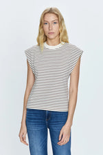 Marina Tee ~ Chestnut Stripe