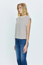 Marina Tee ~ Chestnut Stripe