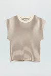 Marina Tee ~ Chestnut Stripe