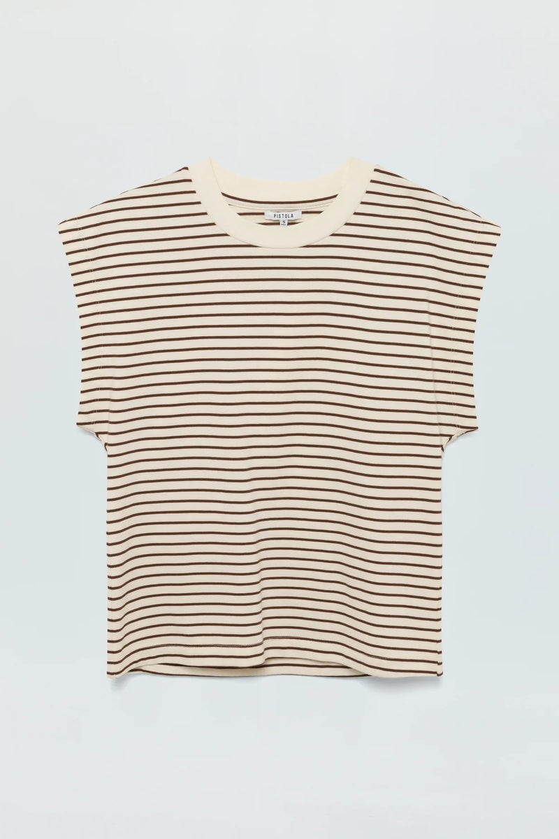 Marina Tee ~ Chestnut Stripe