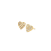 CZ Heart Stud Earrings