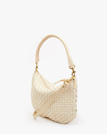 Petit Moyen Messenger ~ Cream Woven Checker