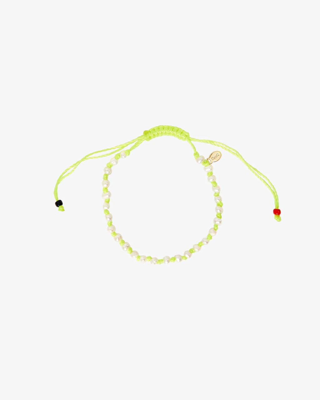 Petit Pearl Beaded Bracelet~ Neon Yellow / Cream