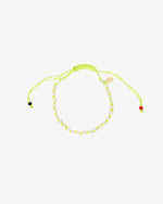 Petit Pearl Beaded Bracelet~ Neon Yellow / Cream