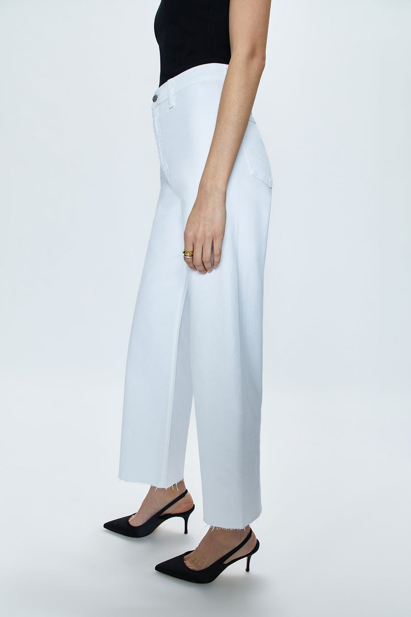 Penny Crop High Rise Wide Leg - Blizzard