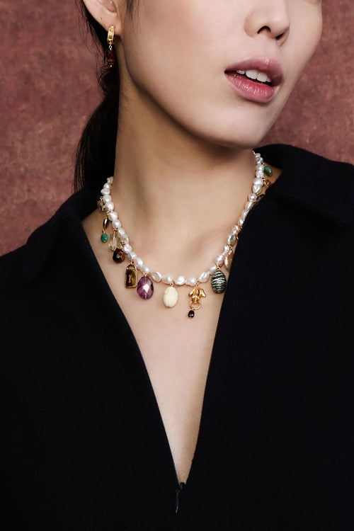 Cressida Hoop Earrings ~ Hessonite