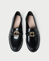 Roma Black Leather Loafer