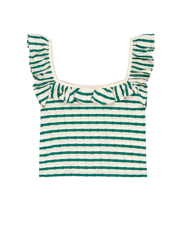 Rosa Tank ~ Verdant Green Stripe