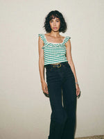 Rosa Tank ~ Verdant Green Stripe