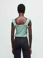 Rosa Tank ~ Verdant Green Stripe