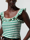 Rosa Tank ~ Verdant Green Stripe