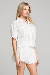 Short Sleeve Top ~ Salt Eyelet