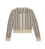 Tiny Cardigan ~ Cream Stripe