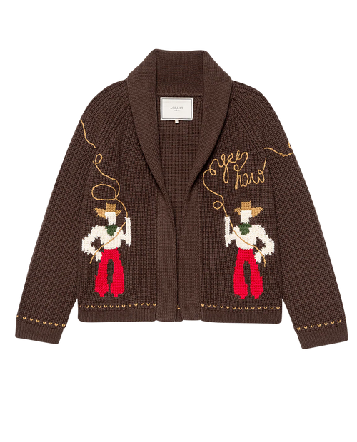 The Lasso Lodge Cardigan ~ Umber