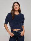 Guinevere SS Crop Crew ~ Midnight
