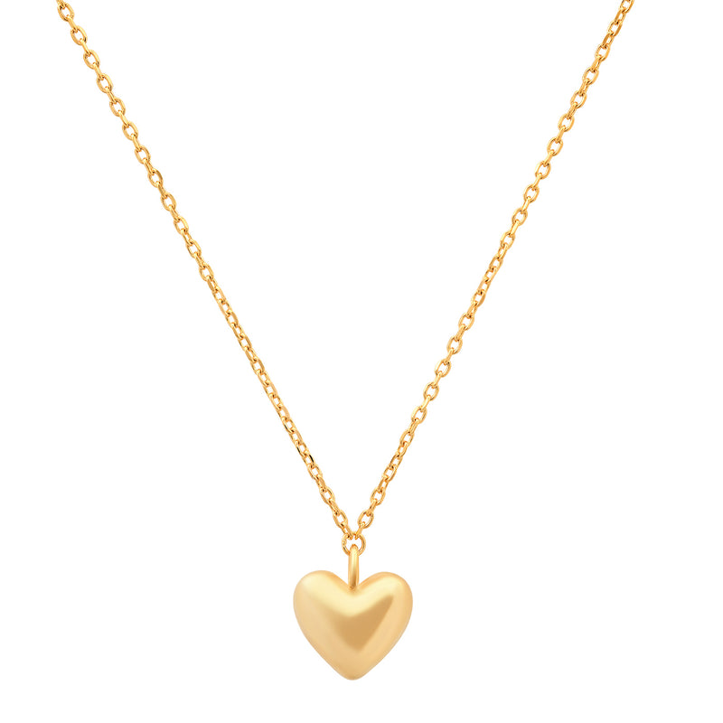 Gold Vermeil Chain Necklace With Heart Pendant