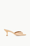 Brigette Mule ~ Camel Satin