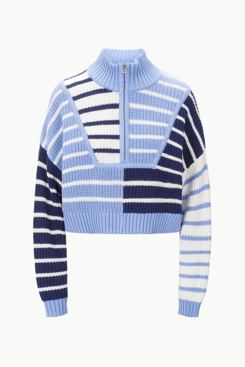 Cropped Hampton Sweater ~ Adriatic Stripe