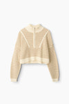Cropped Hampton Sweater ~ Breeze Creme