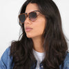 Samos Ace Sunglasses ~ Saffron Havana/Gold/Grey Flat Gradient