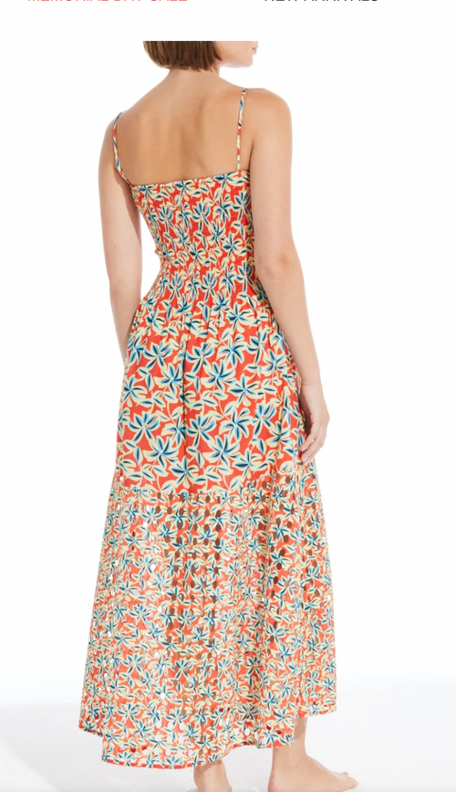 Kennedy Midi Dress ~ Daze Coral Orange