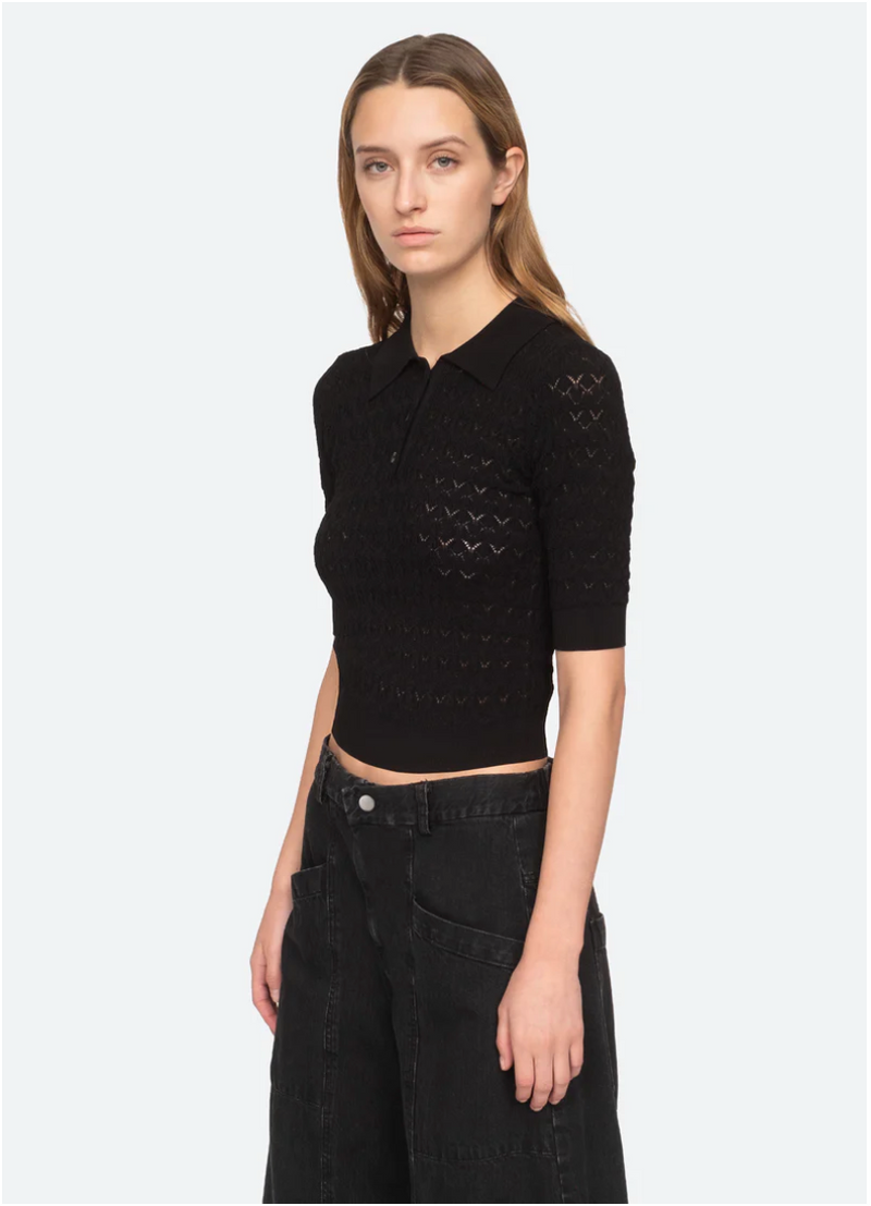 Rue Polo Sweater ~ Black