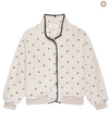 Blackbird Jacket ~ Cream W/ Black Floral Embroidery