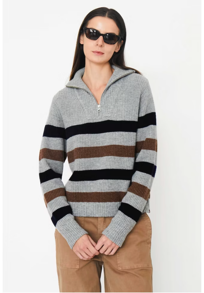 Morgan Sweater ~ Heather Multi Grey