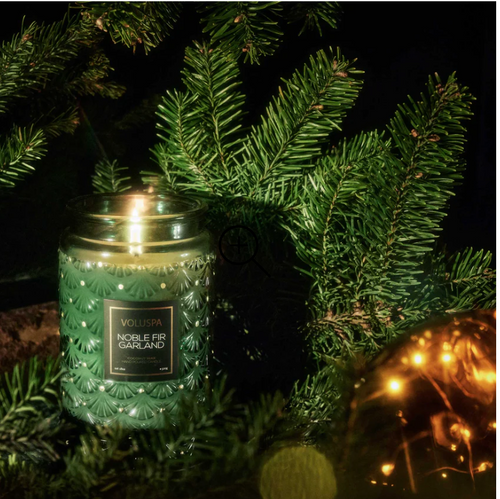 Noble Fir Garland Candle ~ Large Jar