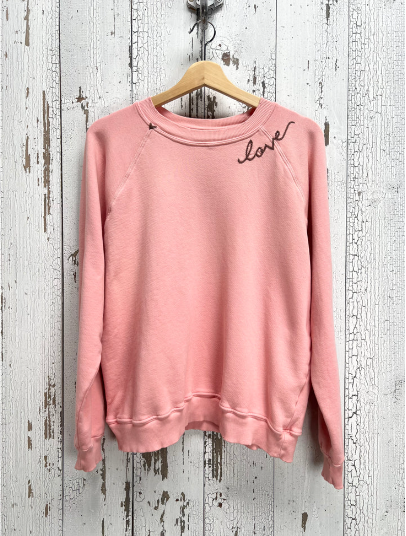 Love Sweatshirt ~ Dusty Rose