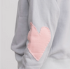 Boyfriend Sweatshirt Heart Patchwork ~ Stardust