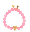 Corazon Beaded Bracelet ~ Pink