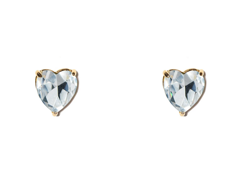 Crystal Ashford Heart Stud Earrings