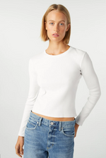 Slim Rib Tee ~ White