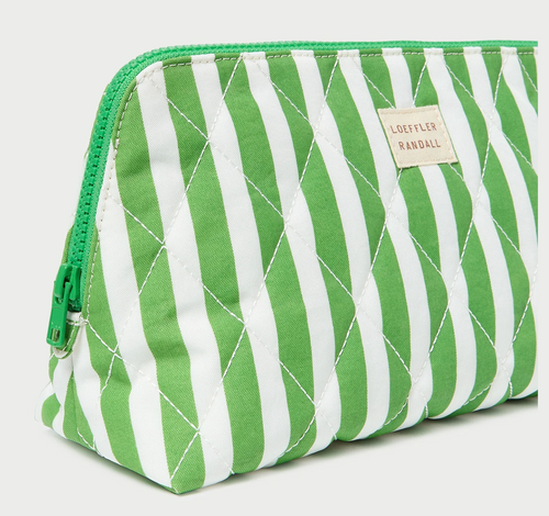 Frances Green Stripe Cosmetic Pouch