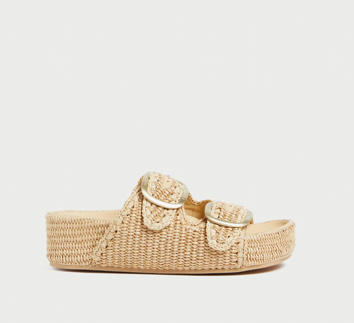 Theo Natural Straw Footbed Sandal