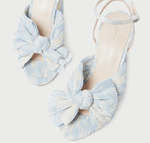 Camellia Blue Floral Bow Heel