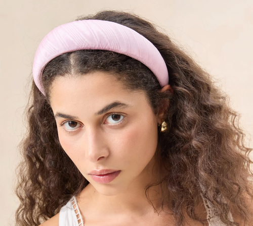 Bellamy Pink Moiré Puffy Headband