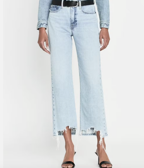 Le Jane Crop Bite Hem ~ Fizz Indigo