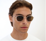 Prince Tate Sunglasses ~ Matte Clear/Brown/Gold