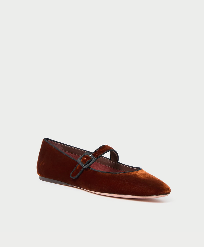 Ginger Mary Jane Flat~ Sienna Velvet