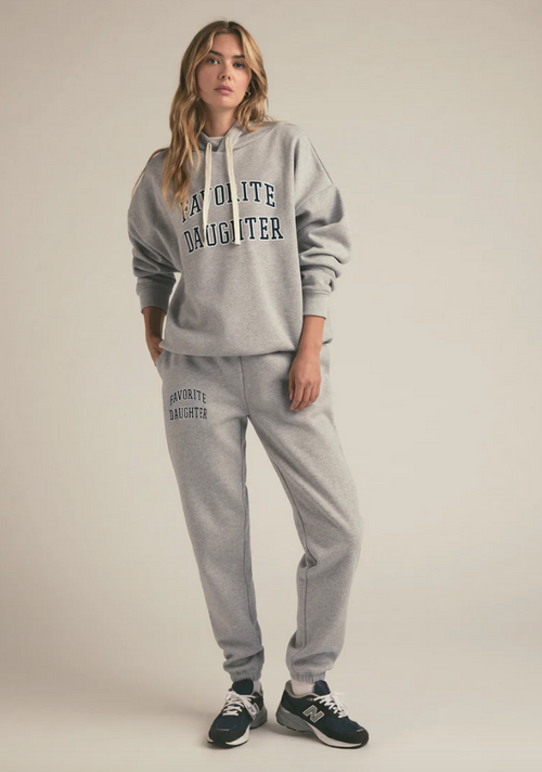 Collegiate Hoodie~ Heather Grey