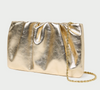 Serena Champagne Gathered Clutch